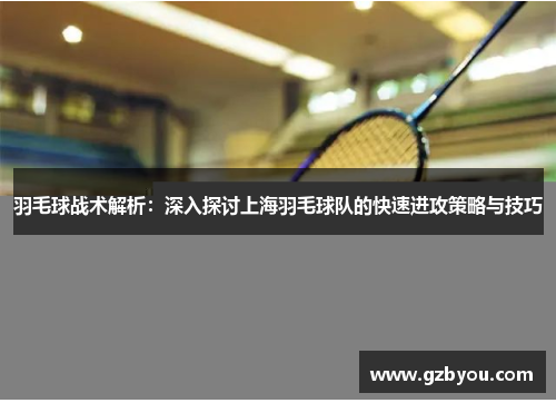 羽毛球战术解析：深入探讨上海羽毛球队的快速进攻策略与技巧